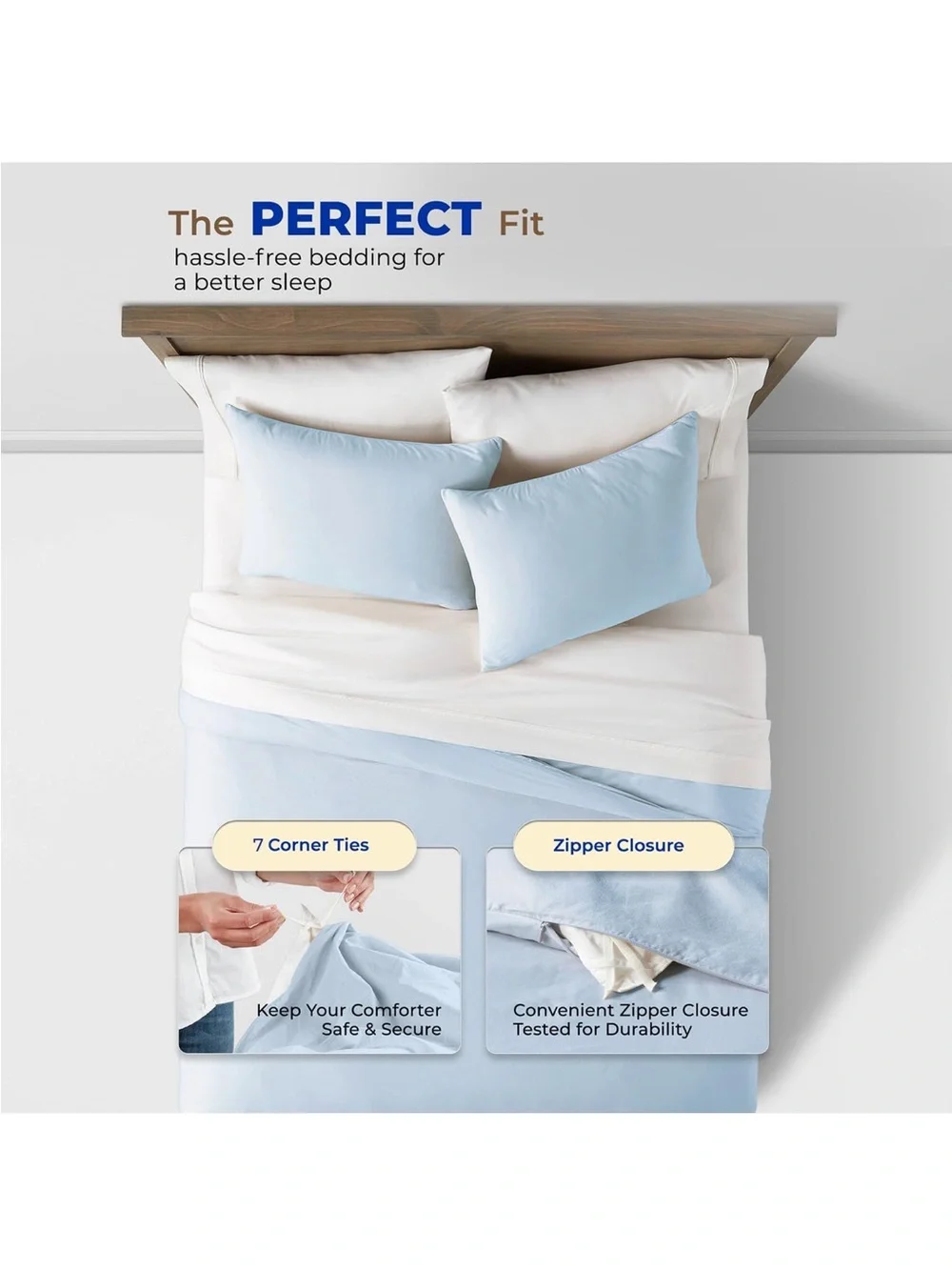 NEW THREAD SPREAD Queen Duvet Cover- 600 Series, 100% Egyptian Cotton. 3 pieces